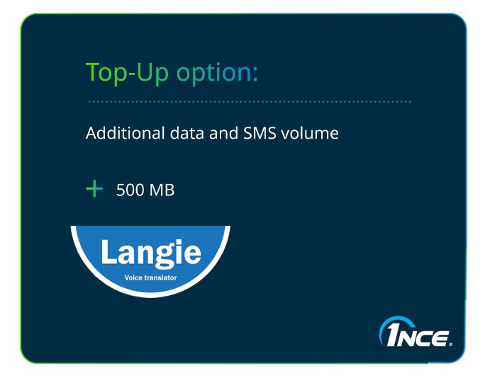 SIM karta - objem dat 500 MB s rychlostí až 1 Mbit/s