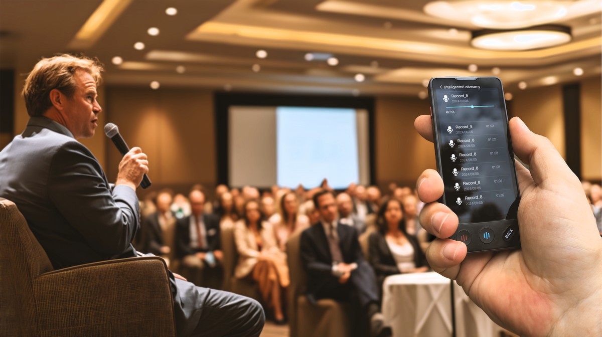 překladač na přednášky konference zaznam zvuvku hlasu Langie S3