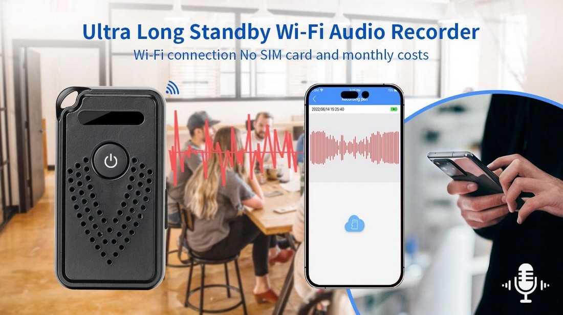 wifi audio záznamník rekorder